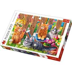 Puzzle 500el Kotki w ogrodzie 37326 Trefl p8 (37326 TREFL) - 1