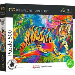 Puzzle 500el Color Splash! Tiger Encounter 37453 Trefl (37453 TREFL) - 1