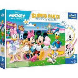 Puzzle dwustronne 24el SUPER MAXI 3w1 Mickey w wesołym miasteczku 41005 Trefl (41005 TREFL) - 1