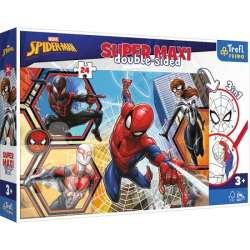 Puzzle dwustronne 24el SUPER MAXI 3w1 Spiderman wyrusza do akcji 41006 Trefl (41006 TREFL) - 1
