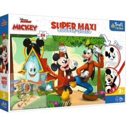 Puzzle dwustronne 24el SUPER MAXI 3w1 Wesoły domek Mickey i przyjaciele 41012 Trefl (41012 TREFL) - 1