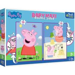 Puzzle dwustronne 2x10el BABY MAXI 4w1 Pogodny dzień Peppy. Peppa Pig 43001 Trefl (43001 TREFL) - 1