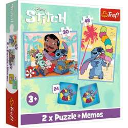Puzzle 2w1 + memos Wesoły dzień Lilo i Stitch (93585 TREFL) - 1