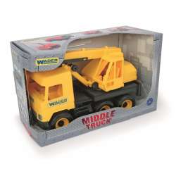 Dźwig żółty 38 cm Middle Truck w kartonie (GXP-651088) - 1