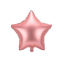 Balon foliowy Gwiazdka 48cm różowe złoto