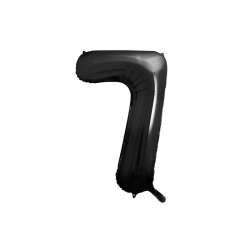 Balon cyfra 7 czarny 86cm - 1