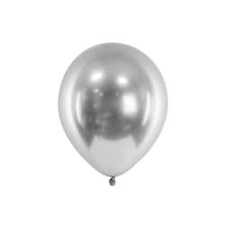 Balony Glossy srebrne 30cm 10szt - 1