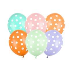 Balony kropki 30cm 6szt