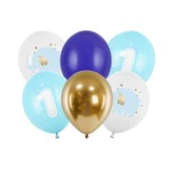 Balony Roczek Pastel Light Blue 30cm 6szt