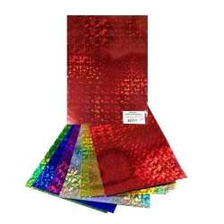Karton holograficzny kolorowy 25x35cm 8 arkuszy - 1