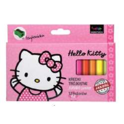Hello Kitty kredki trójkątne grube 12 kolorów (DERF.KTG12JHK) - 1