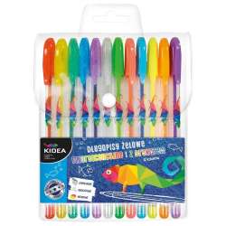 Długopisy żelowe 12 kolorów KIDEA (DERF.DZ12KA)