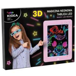 Magiczna neonowa tablica 3D LED różowa Kidea (DERF.MNT3DLKAR) - 1