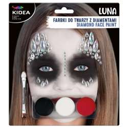 Farbki do twarzy Luna z diamentami KIDEA (DERF.FDTZLDKA)