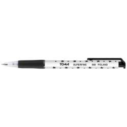 Długopis Superfine aut. 0,5mm czarny (20szt) TOMA