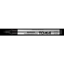 Marker permanentny ścięty czarny (10szt) TOMA - 1