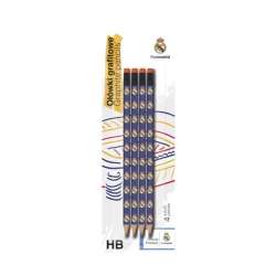 Ołówek trójkątny z gumką HB Real Madrid 4szt ASTRA - 1