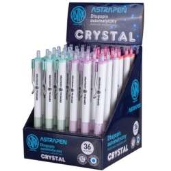 Długopis automat. Pen Crystal white (36szt) ASTRA