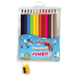 Kredki ołówkowe Jumbo okrągłe 12 kolorów + temperówka Mini Minii mix cena za 1 op (312221009) - 1