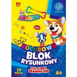 Blok kolorowy barwiony A4/15K 80g Astrino (10szt) - 1