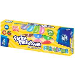 Farby plakatowe pastelowe 12 kolorów - 20 ml ASTRA (301121003) - 1