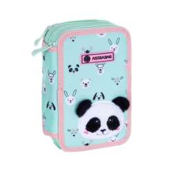 Piórnik potrójny z wyposażeniem Jumbo Astrabag Teddy Panda AC31 (503023050) - 1
