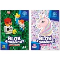 Blok rysunkowy A4/20K Pixel&Unicorn (10szt) ASTRA - 1