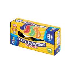 Farby plakatowe ASTRA 8 kolorów x 20 ml Standard box (301123041)