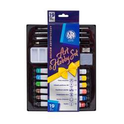 Zestaw artystyczny ASTRA ART&HOBBY - 19 el. Farby akrylowe 12 kol×12ml (602124002)