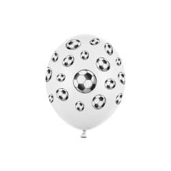 Balony Piłki nożne pastelowe białe 30cm 50szt