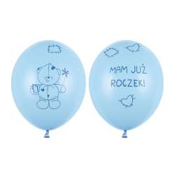 Balony Miś - mam już roczek 30cm 6szt - 1