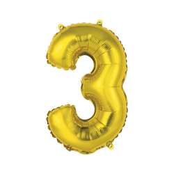 Balon foliowy 3 złoty 35cm (FG-C35Z3)