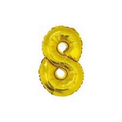 Balon foliowy 8 złoty 35cm (FG-C35Z8) - 1