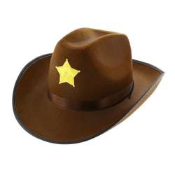 Kapelusz kowbojski z gwiazdą brązowy