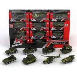 Pojazd wojskowy metalowy 1:64 MIX
