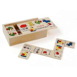 Domino drewniane obrazkowe w pudełku MIX (6/530560) - 1