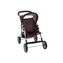 Wózek spacerowy dla lalek czarny w różowe kropki 533875 ADAR (1/081024-533875) - 1