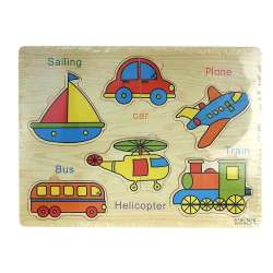 Puzzle drewniane Pojazdy