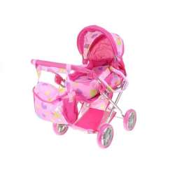 Wózek dla lalek różowy w kolorowe serduszka M2112 123274-549050 ADAR w pudełku (1/123274-549050) - 1