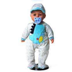 Lalka bobas z polskim głosem 45cm szaro-białe ubranko 565029 (0/565029) - 1