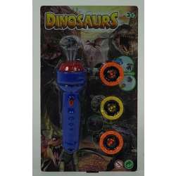 Projektor na baterie, 24 obrazki, dinozaury