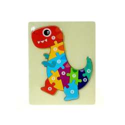 Układanka drewniana puzzle dinozaur edukacyjna - 1