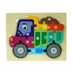 Układanka drewniana puzzle ciężarówka edukacyjna - 1