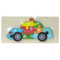 Układanka drewniana radiowóz