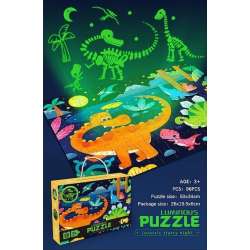 Puzzle 96 dinozaury świecące w ciemności - 1