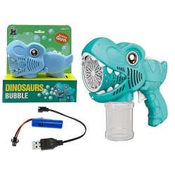 Pistolet do baniek na baterie Dinozaur