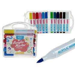 Flamastry akrylowe 12 kolorów