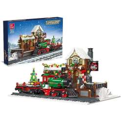 Klocki pociąg świąteczny led 55,5x9x37cm 1362el - 1