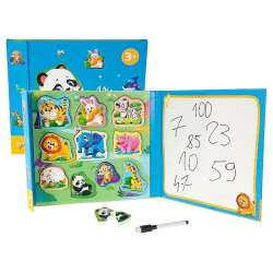 Puzzle i tablica suchościeralna z długopisem