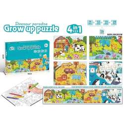 Puzzle do kolorowania 56el z flamastrami